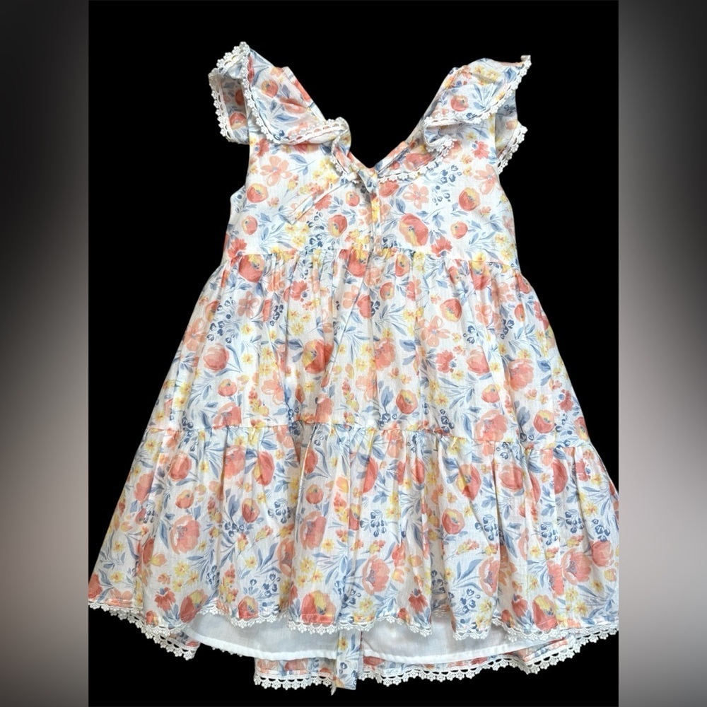 Girls Tommy Bahama Cap-Sleeve Floral Spring/Summer Button up Top Size 7